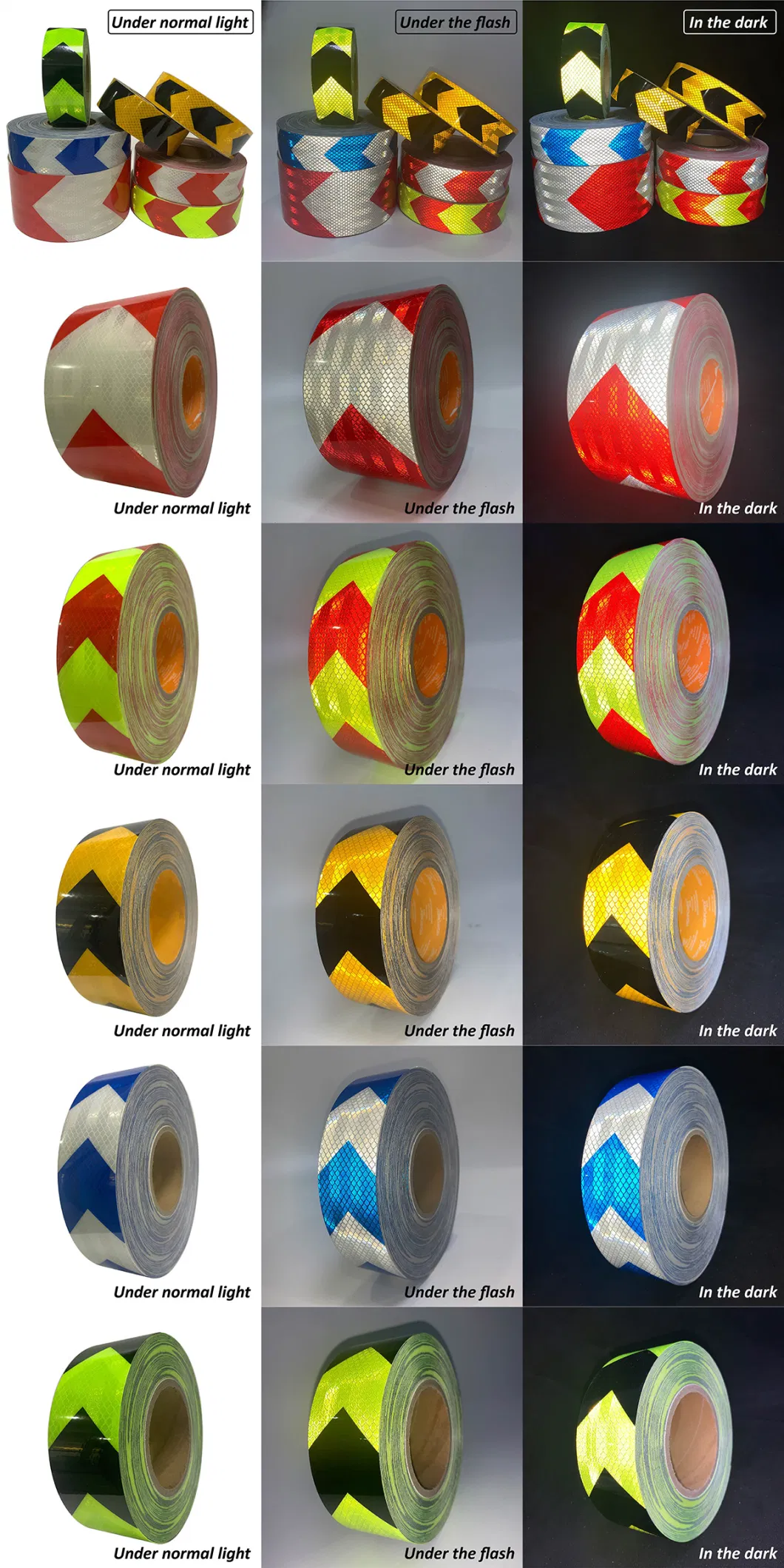 Pet Micro-Prismatic Reflective Tape, Arrow Printing for Marking Sign, Photoluminescent