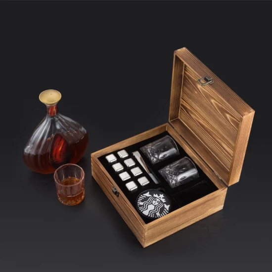 Whisky Cubitos de Hielo de Acero Inoxidable Piedras de Whisky con Vidrio